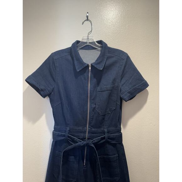 Maeve The Colette Jumpsuit Women’s Size 6 Denim Short Sleeve Anthropologie Boho - Picture 3 of 10